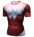 Wonder Woman Premium Compression Short Sleeve Rash Guard-RashGuardStore